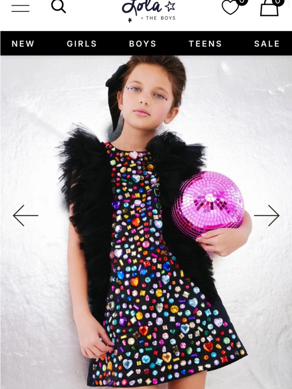 Lola and the Boys BeJeweled Gem Tulle Sleeve Party Dress! Size 4! Gorgeous!